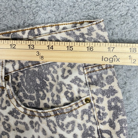 Lioness Leopard Print Straight Jeans Size XL Cotton Fade Girls Night NWT - Picture 6 of 15